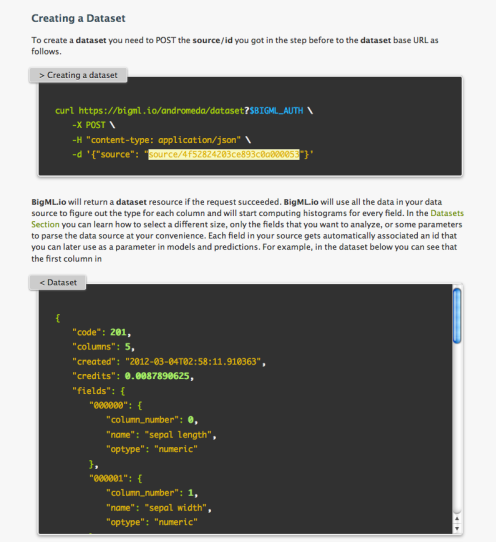 An example of API documentation